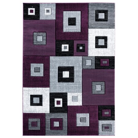 Manmade 2050-10282-69 Bristol Cicero Plum Rectangle Area Rug - 5 ft. 3 in. x 7 ft. 6 in. MA3645475